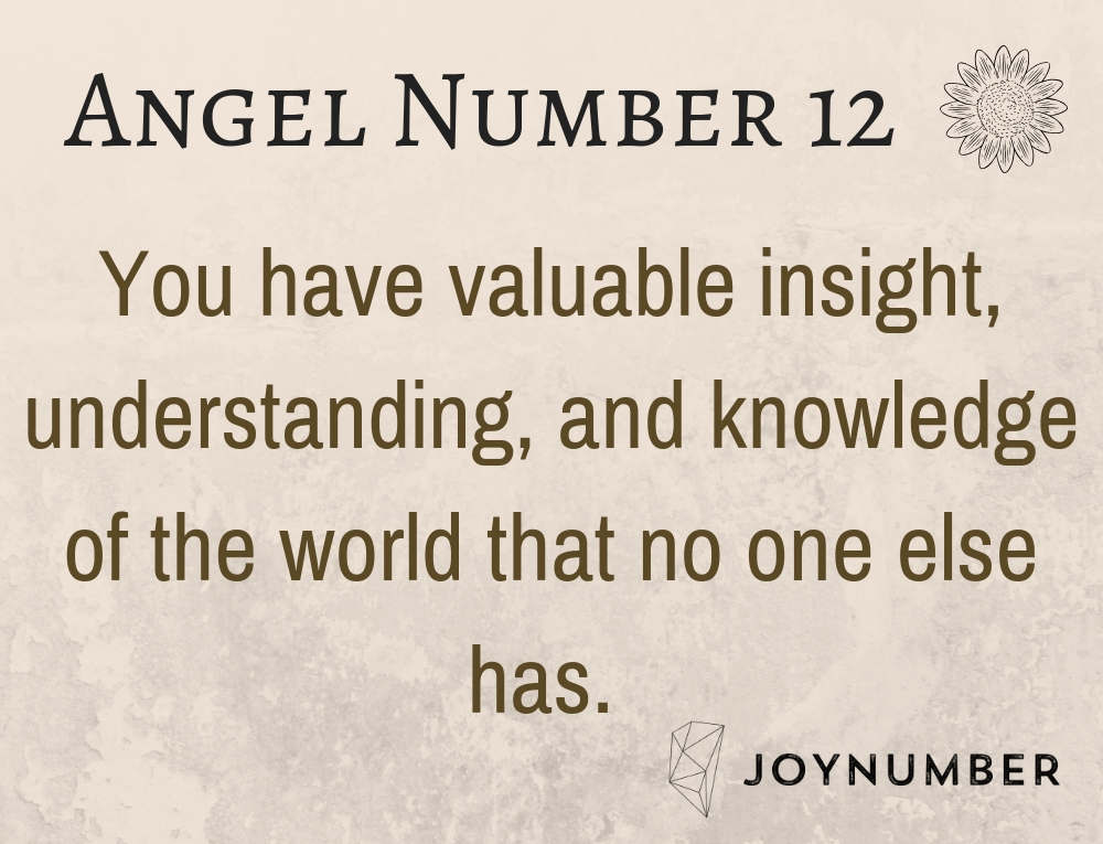 Angel number 12 love