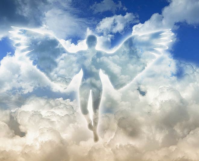 Silhouette Of An Angel In The Sky