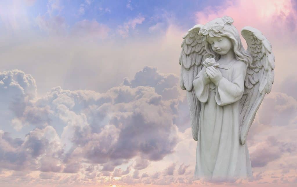 An Angel Praying In The Heaven