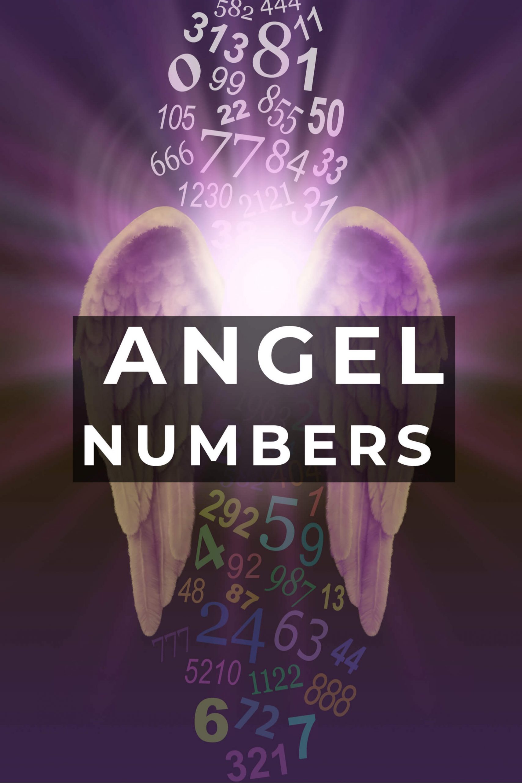 Angel Numbers Letters With A Background Of Numerology And Wings