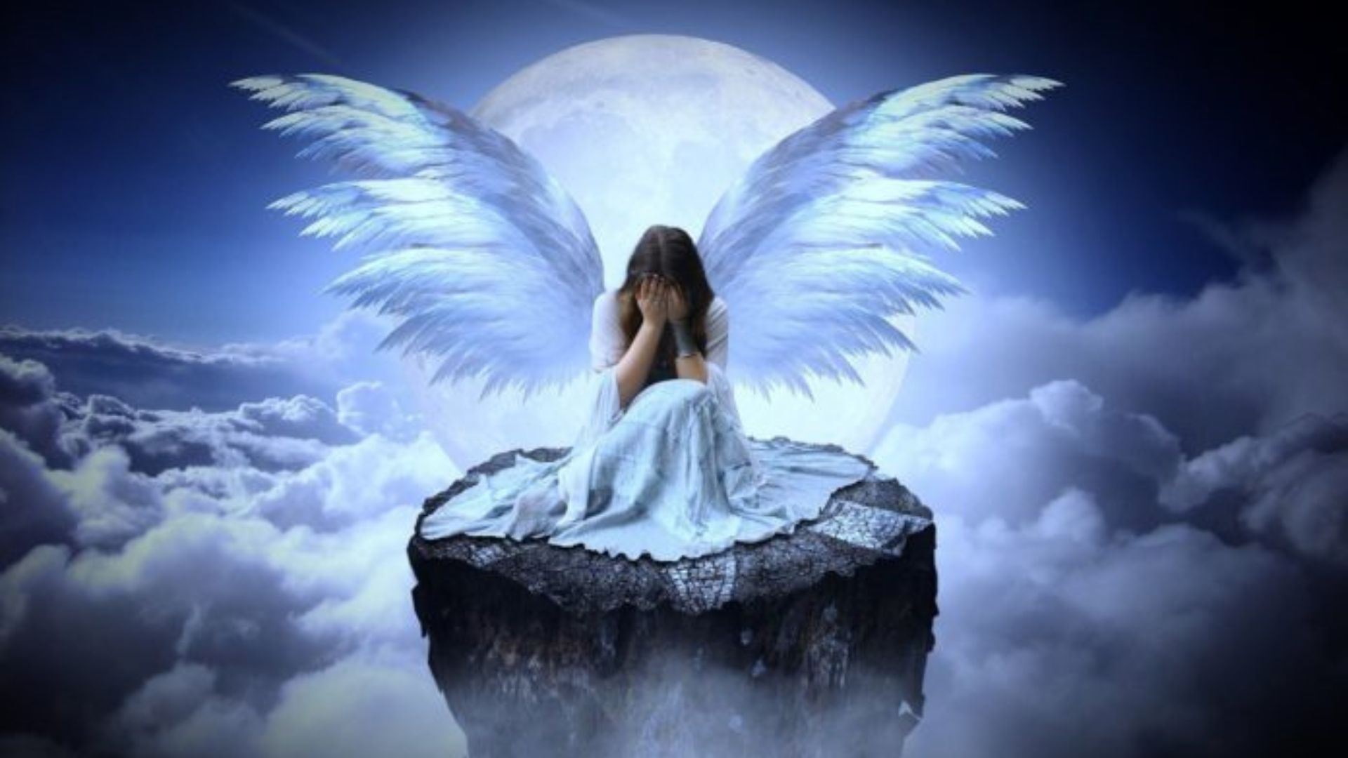 An Angel Sitting On A Rook