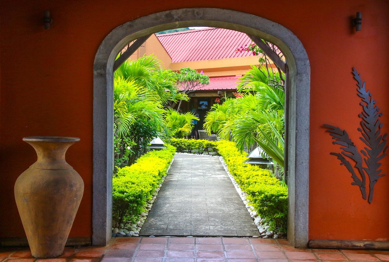 Brown Vase Near Entrance