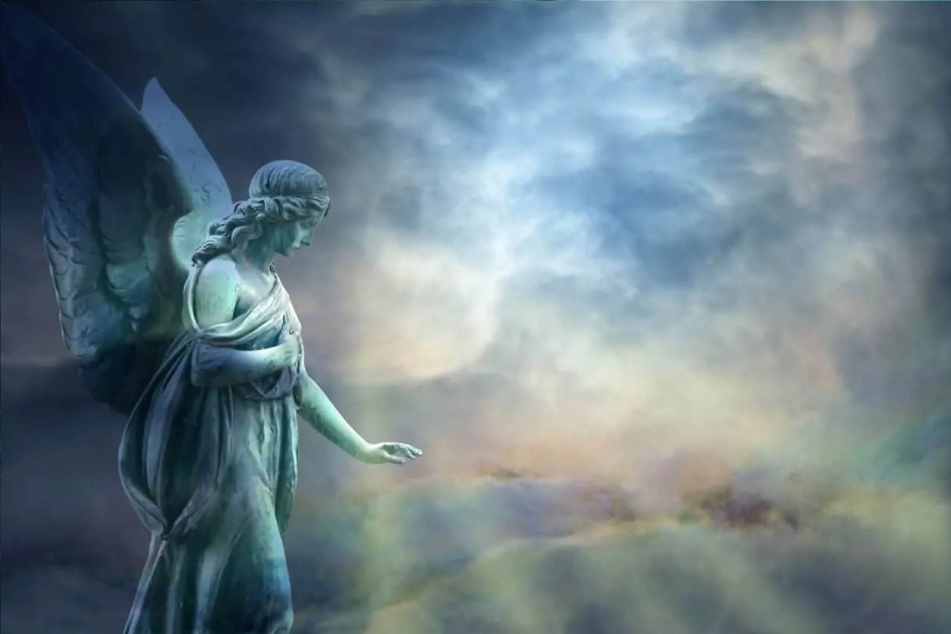 Angelic Statue In The Sky
