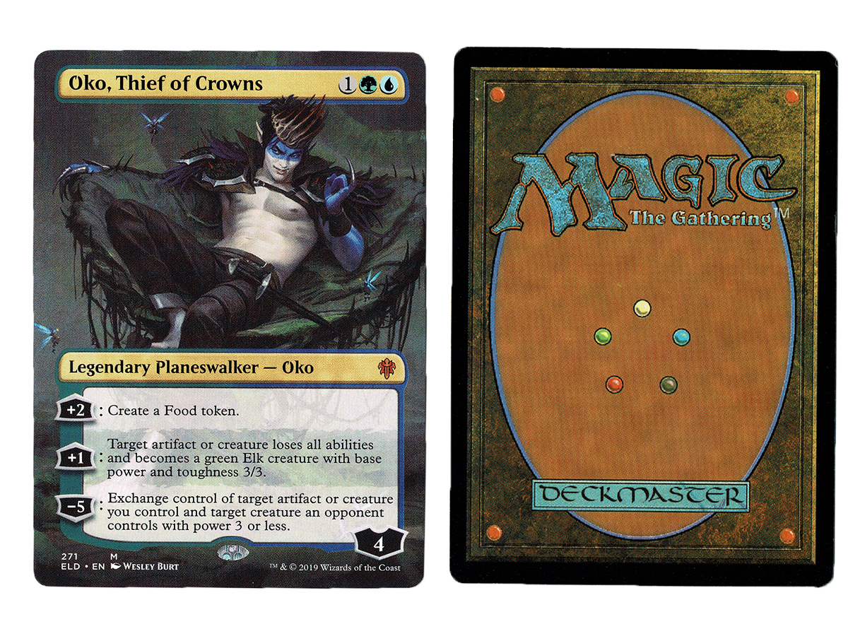 Oko, Thief of Crowns Magic Card From Front And Back