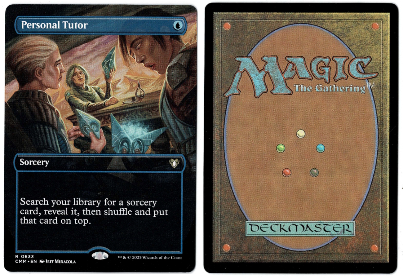 Personal Tutor Card From Front And Back