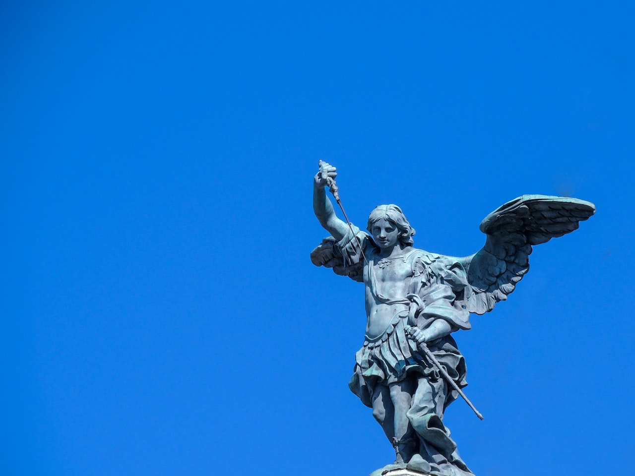 Angel Statue Under the Blue Sky