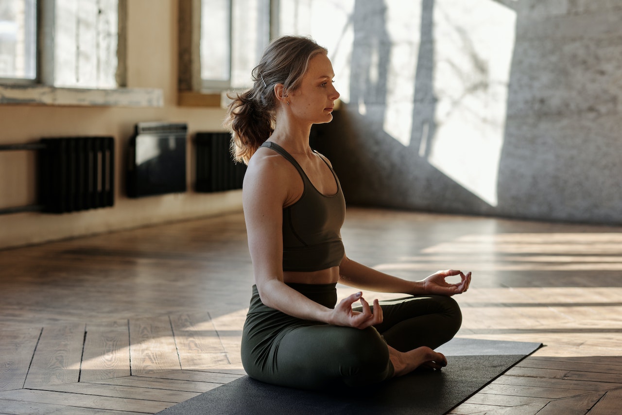 Woman In A Yoga Position