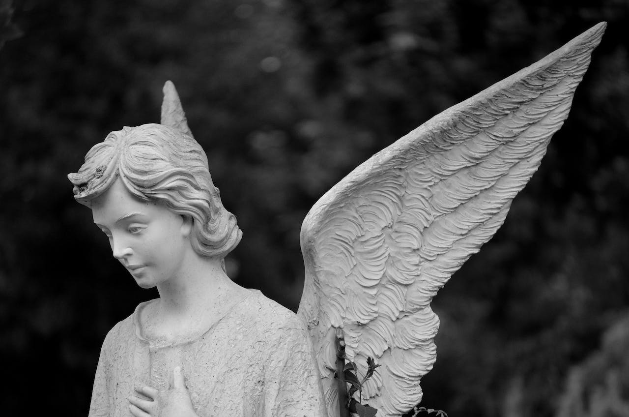 Monochrome of an Angle Statue